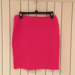 Hot pink mini skirt